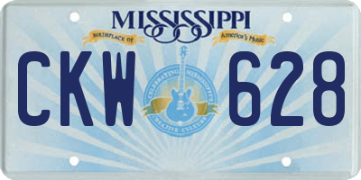MS license plate CKW628