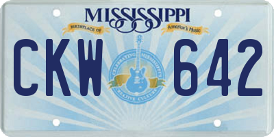MS license plate CKW642