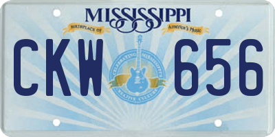 MS license plate CKW656