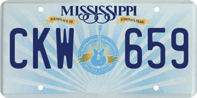 MS license plate CKW659