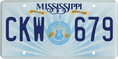 MS license plate CKW679
