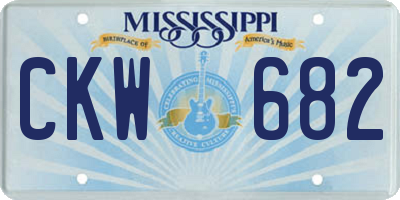 MS license plate CKW682