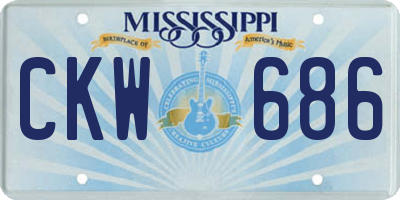 MS license plate CKW686