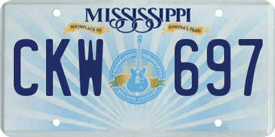 MS license plate CKW697