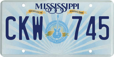 MS license plate CKW745