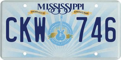 MS license plate CKW746
