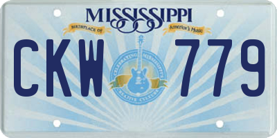 MS license plate CKW779