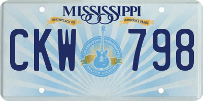 MS license plate CKW798
