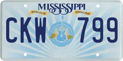MS license plate CKW799