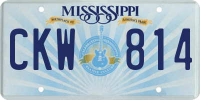 MS license plate CKW814