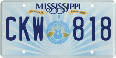 MS license plate CKW818