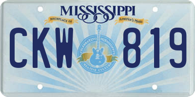 MS license plate CKW819