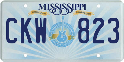 MS license plate CKW823