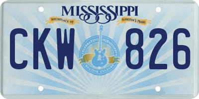 MS license plate CKW826