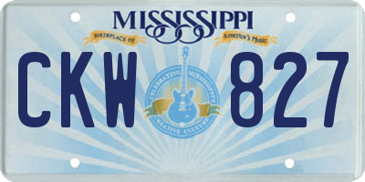 MS license plate CKW827