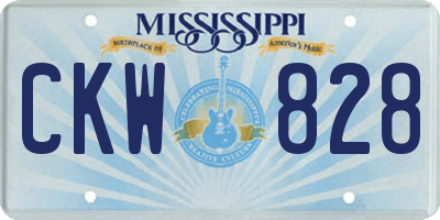 MS license plate CKW828