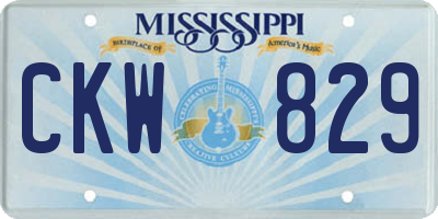 MS license plate CKW829