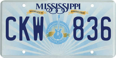 MS license plate CKW836
