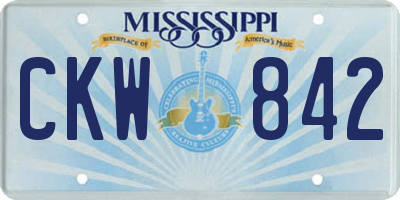 MS license plate CKW842