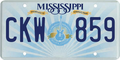 MS license plate CKW859