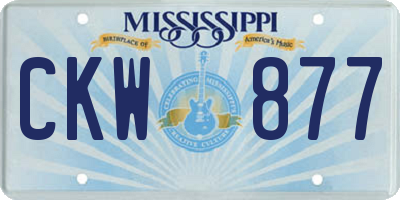 MS license plate CKW877