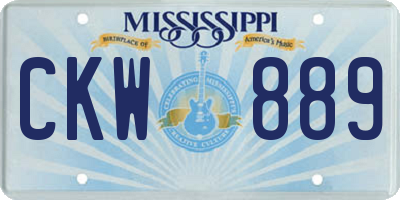 MS license plate CKW889