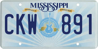 MS license plate CKW891