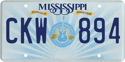MS license plate CKW894