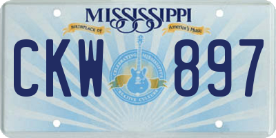 MS license plate CKW897