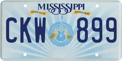 MS license plate CKW899
