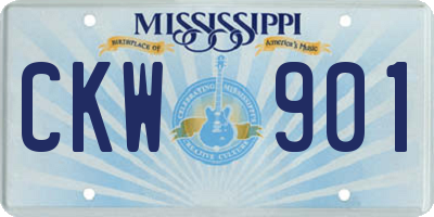 MS license plate CKW901