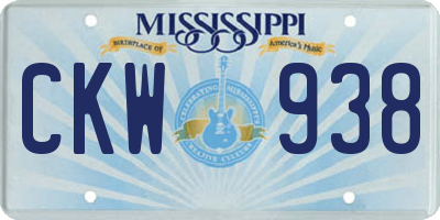MS license plate CKW938