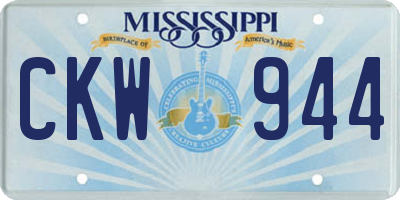 MS license plate CKW944