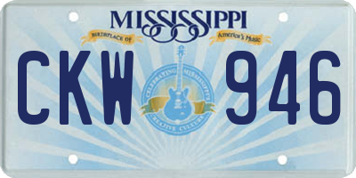 MS license plate CKW946