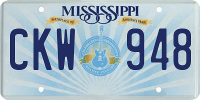 MS license plate CKW948