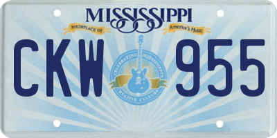MS license plate CKW955