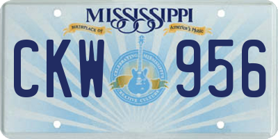MS license plate CKW956