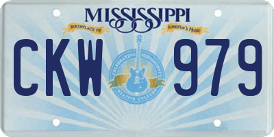 MS license plate CKW979