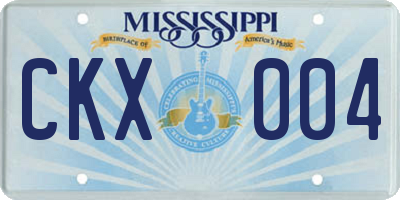 MS license plate CKX004