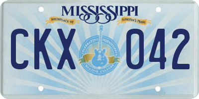 MS license plate CKX042