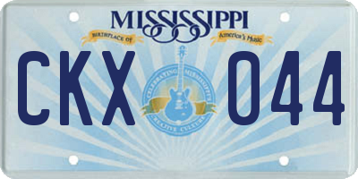 MS license plate CKX044