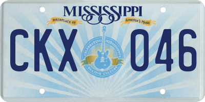 MS license plate CKX046
