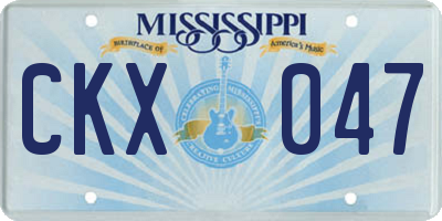 MS license plate CKX047
