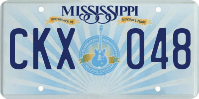 MS license plate CKX048