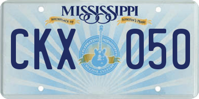MS license plate CKX050