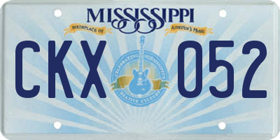MS license plate CKX052