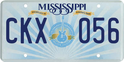 MS license plate CKX056