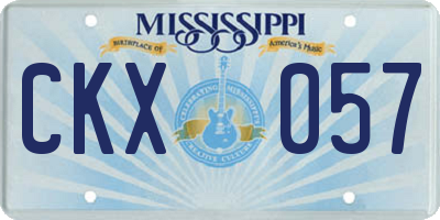 MS license plate CKX057