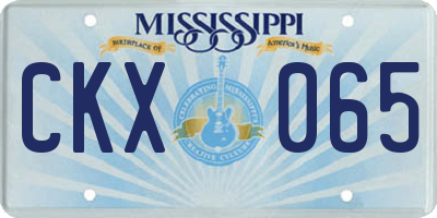 MS license plate CKX065