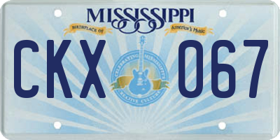 MS license plate CKX067